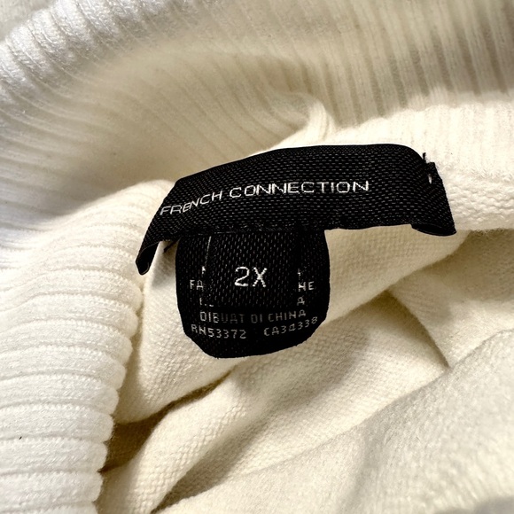 ✨NWT!✨ FRENCH CONNECTION Babysoft Cowl Neck Jumper Winter White – Women’s 2X NWT - Picture 9 of 10